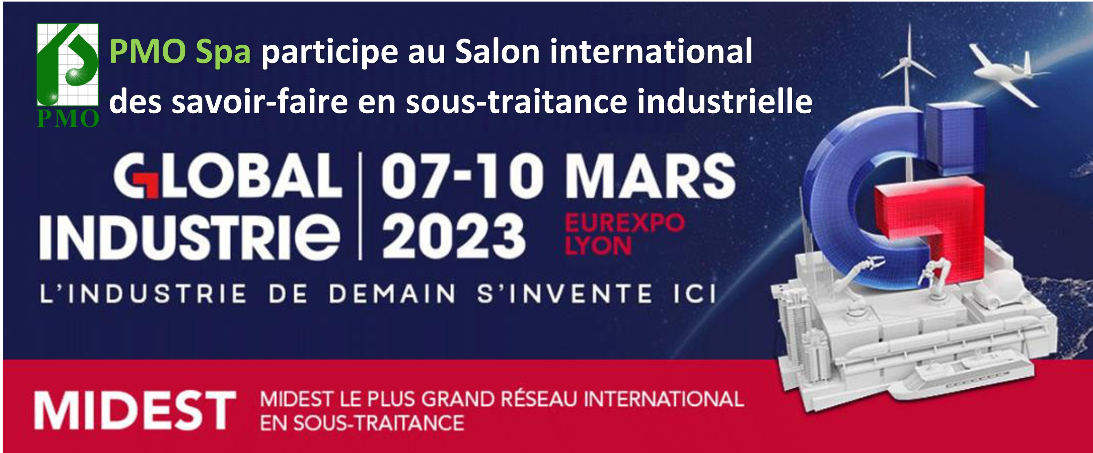 PMO participe au Salon international  des savoir-faire en sous-traitance industrielle MIDEST 2023